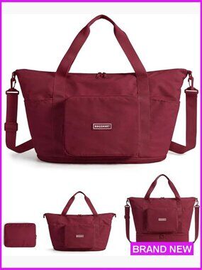 Foldable Travel Bag 37L Expandable Lightweight Weekender Carry On Under Seat